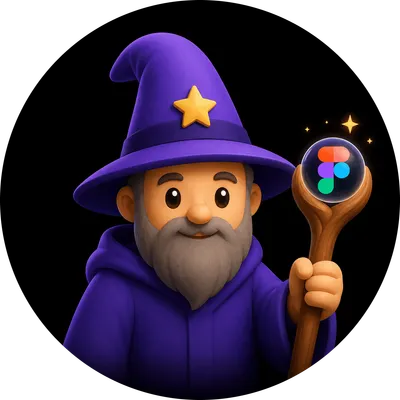 A mage holding a staff with the Figmage logo.